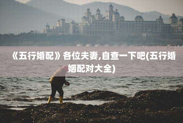 《五行婚配》各位夫妻,自查一下吧(五行婚姻配对大全)