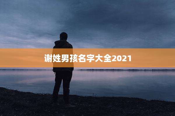 谢姓男孩名字大全2021