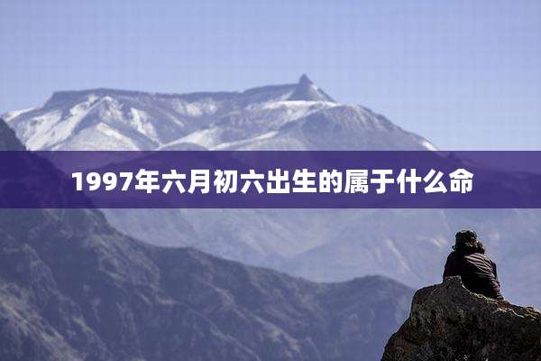 1997年六月初六出生的属于什么命