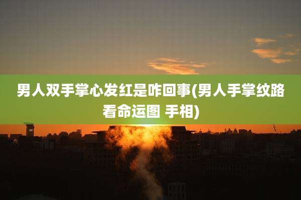 男人双手掌心发红是咋回事(男人手掌纹路看命运图 手相)