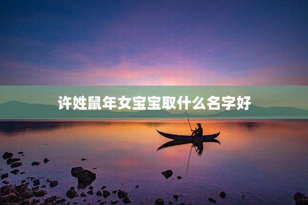 许姓鼠年女宝宝取什么名字好