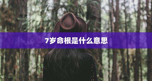 7岁命根是什么意思
