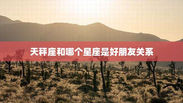 天秤座和哪个星座是好朋友关系