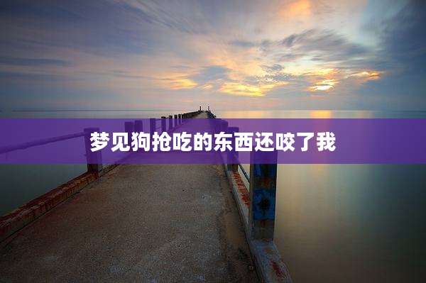 梦见狗抢吃的东西还咬了我