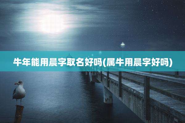 牛年能用晨字取名好吗(属牛用晨字好吗)