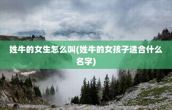 姓牛的女生怎么叫(姓牛的女孩子适合什么名字)