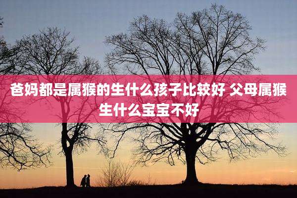 爸妈都是属猴的生什么孩子比较好 父母属猴生什么宝宝不好