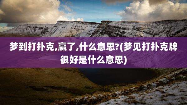 梦到打扑克,赢了,什么意思?(梦见打扑克牌很好是什么意思)
