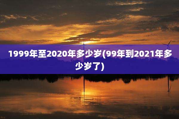 1999年至2020年多少岁(99年到2021年多少岁了)