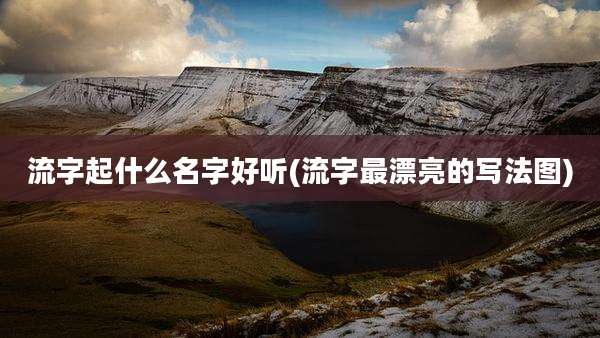 流字起什么名字好听(流字最漂亮的写法图)