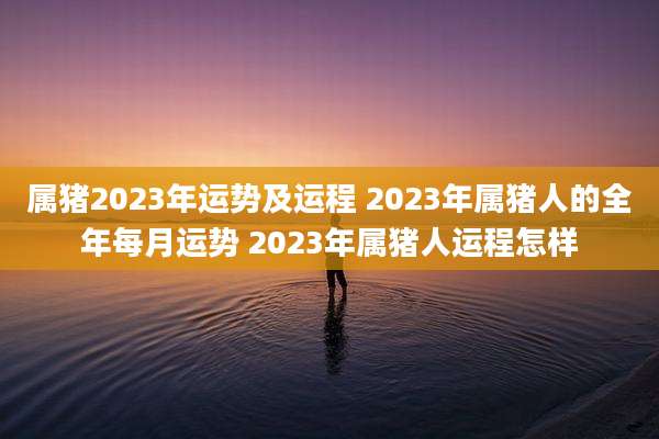 属猪2023年运势及运程 2023年属猪人的全年每月运势 2023年属猪人运程怎样