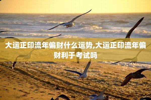大运正印流年偏财什么运势,大运正印流年偏财利于考试吗