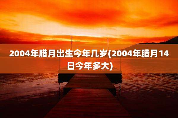2004年腊月出生今年几岁(2004年腊月14日今年多大)