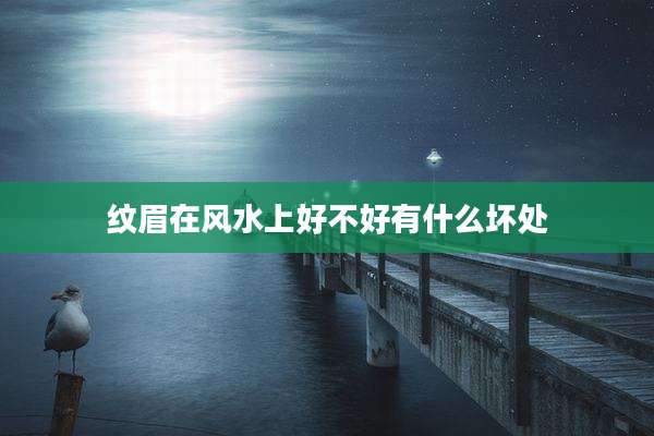 纹眉在风水上好不好有什么坏处