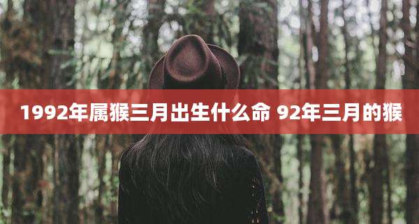 1992年属猴三月出生什么命 92年三月的猴
