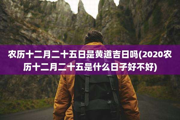 农历十二月二十五日是黄道吉日吗(2020农历十二月二十五是什么日子好不好)