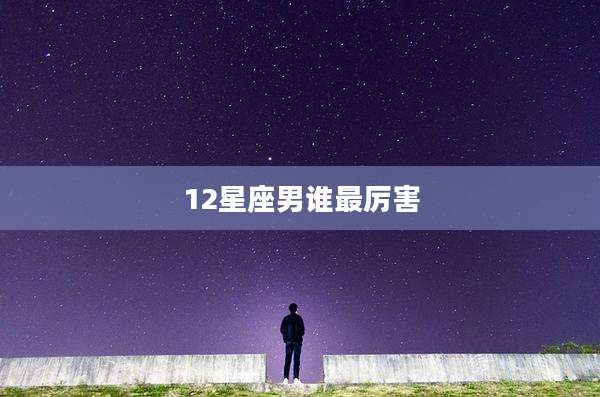 12星座男谁最厉害