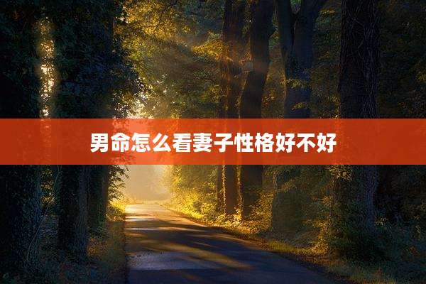 男命怎么看妻子性格好不好