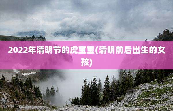 2022年清明节的虎宝宝(清明前后出生的女孩)