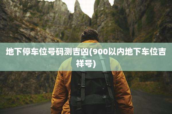 地下停车位号码测吉凶(900以内地下车位吉祥号)
