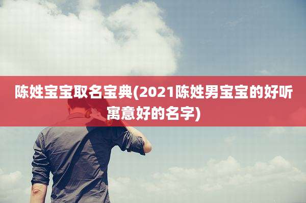 陈姓宝宝取名宝典(2021陈姓男宝宝的好听寓意好的名字)