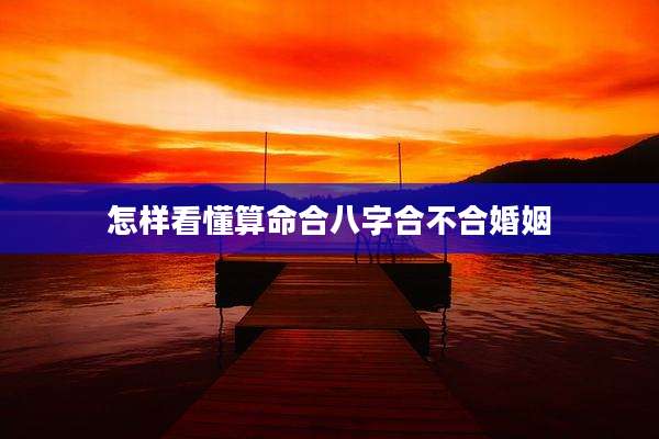怎样看懂算命合八字合不合婚姻
