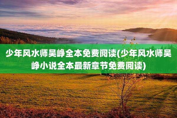 少年风水师吴峥全本免费阅读(少年风水师吴峥小说全本最新章节免费阅读)