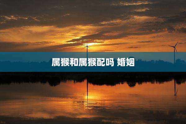 属猴和属猴配吗 婚姻