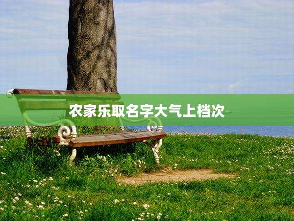 农家乐取名字大气上档次