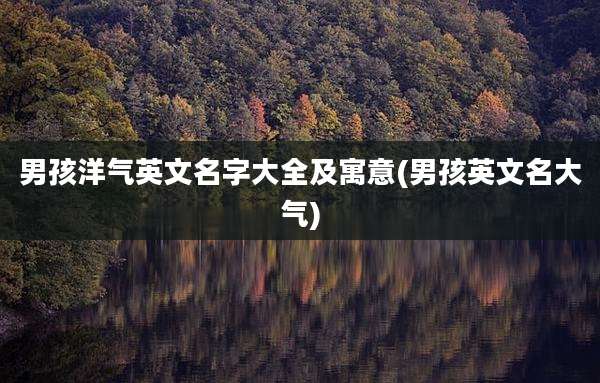 男孩洋气英文名字大全及寓意(男孩英文名大气)