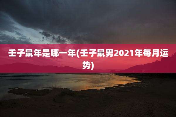 壬子鼠年是哪一年(壬子鼠男2021年每月运势)
