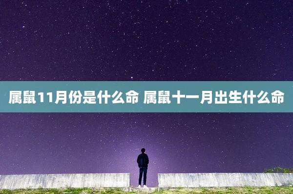 属鼠11月份是什么命 属鼠十一月出生什么命