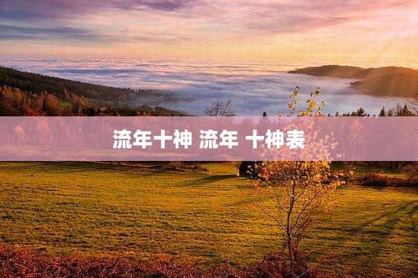 流年十神 流年 十神表