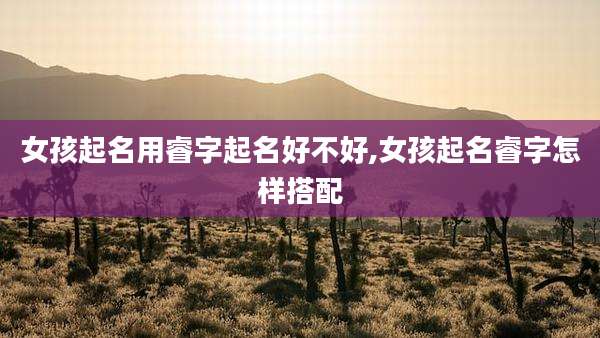 女孩起名用睿字起名好不好,女孩起名睿字怎样搭配