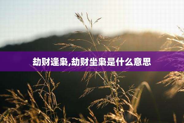劫财逢枭,劫财坐枭是什么意思
