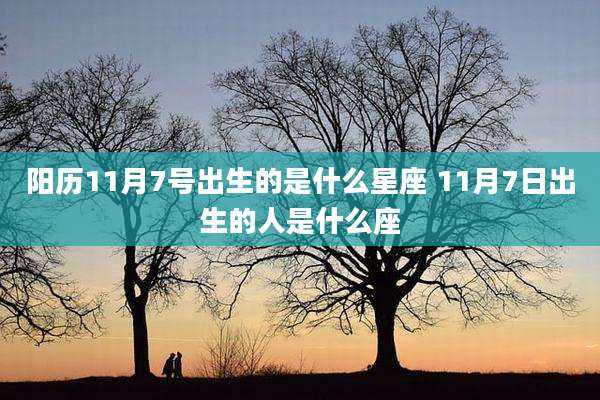 阳历11月7号出生的是什么星座 11月7日出生的人是什么座