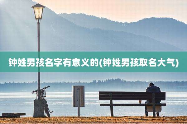 钟姓男孩名字有意义的(钟姓男孩取名大气)