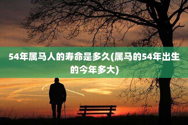 54年属马人的寿命是多久(属马的54年出生的今年多大)