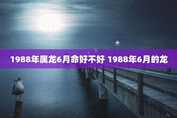 1988年属龙6月命好不好 1988年6月的龙