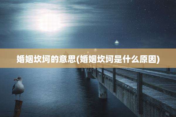 婚姻坎坷的意思(婚姻坎坷是什么原因)