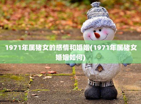 1971年属猪女的感情和婚姻(1971年属猪女婚姻如何)