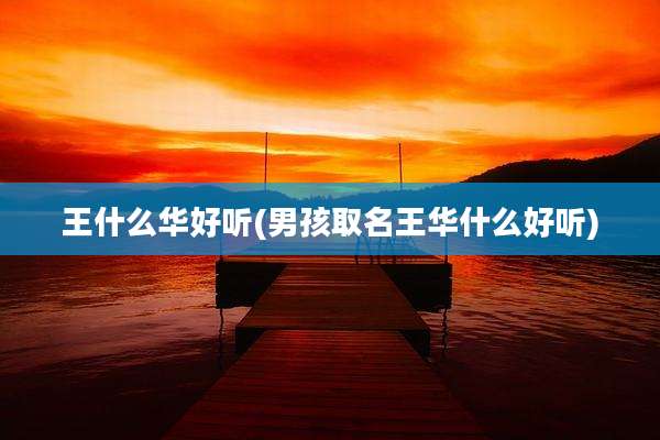 王什么华好听(男孩取名王华什么好听)