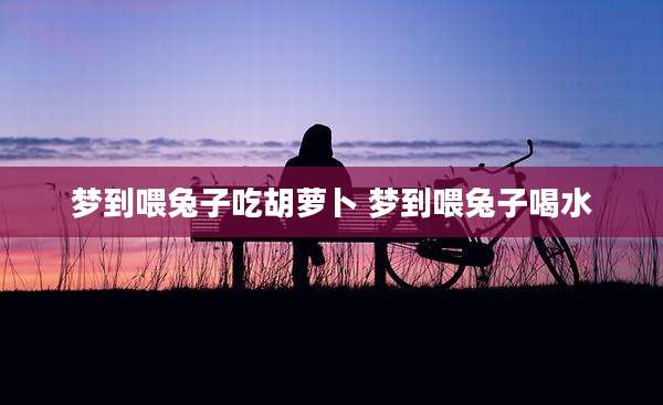 梦到喂兔子吃胡萝卜 梦到喂兔子喝水