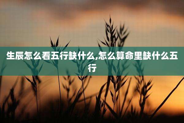 生辰怎么看五行缺什么,怎么算命里缺什么五行