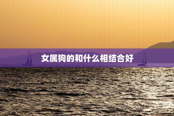 女属狗的和什么相结合好