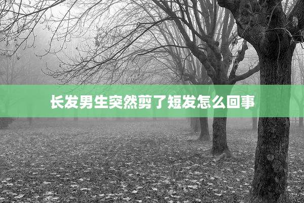 长发男生突然剪了短发怎么回事
