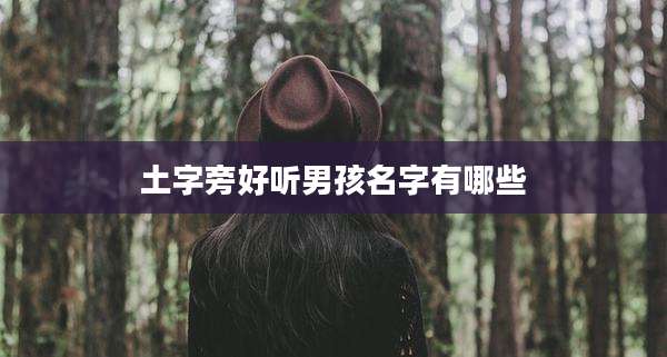 土字旁好听男孩名字有哪些