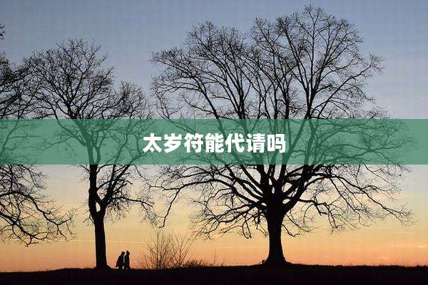太岁符能代请吗