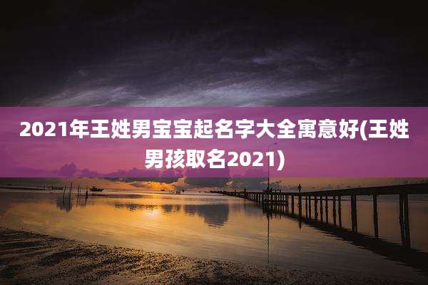 2021年王姓男宝宝起名字大全寓意好(王姓男孩取名2021)