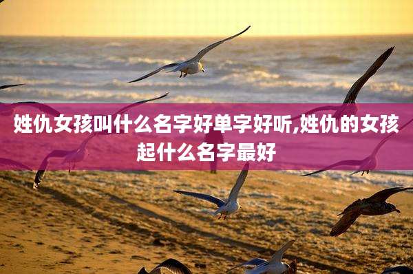 姓仇女孩叫什么名字好单字好听,姓仇的女孩起什么名字最好